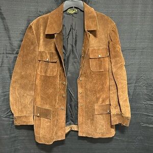 Vintage 70s Suede Jacket Large Bohemian Retro Style / Size L